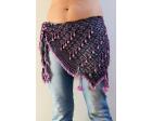 102 beaded scarf, crochet, rounded